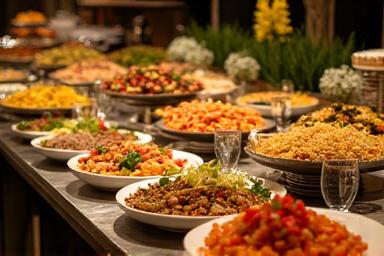 Ricco buffet di un servizio catering